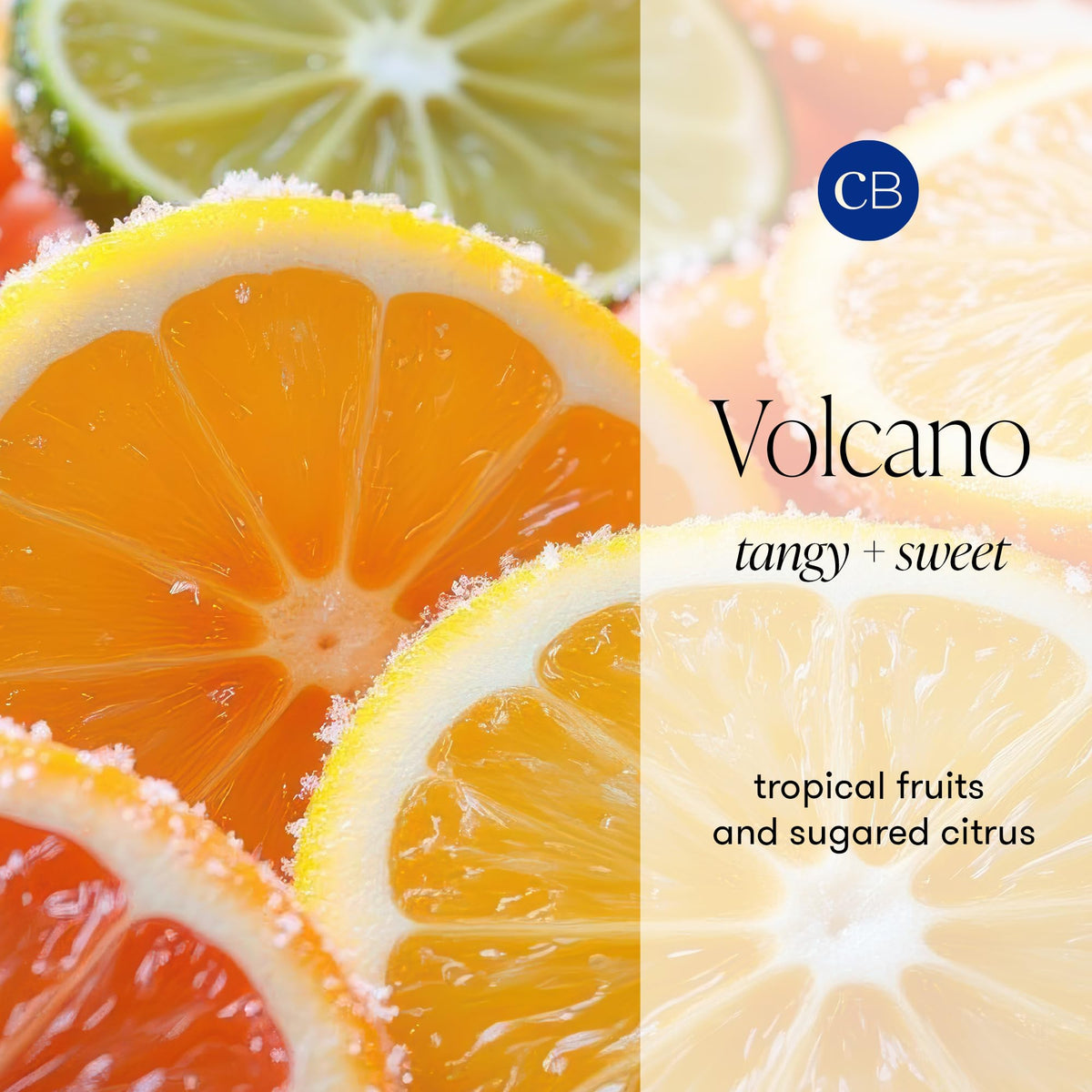 Capri Blue Volcano Scented Mini Tin Jar Candle - Printed Mini Tin Candles for Home Scented with Tropical Fruit & Sugared Citrus - Long Lasting Soy Wax Blend - Lavender Colored (3 oz)