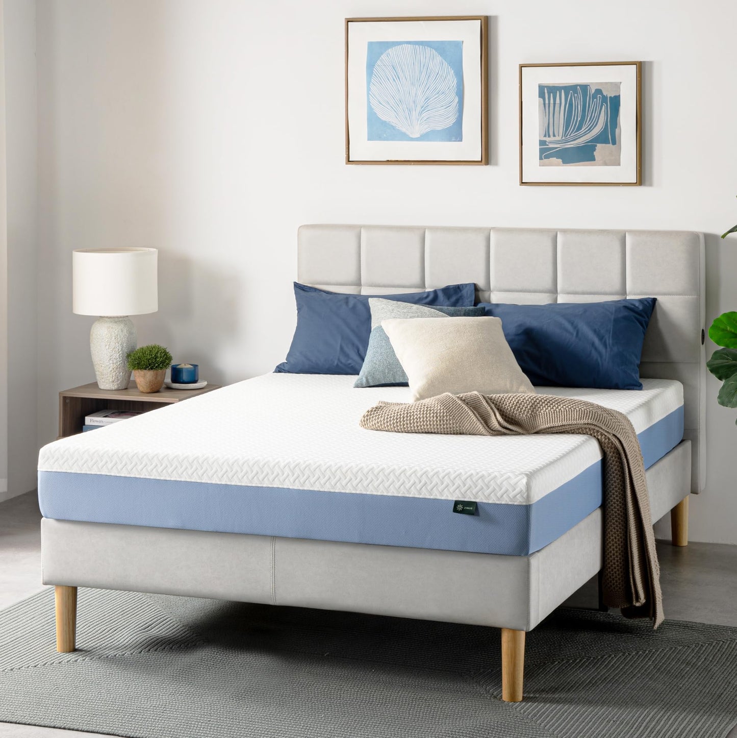 Zinus 8 Inch Full Cooling Essential Memory Foam Mattress [NewVersion], Fiberglass Free, Medium Feel, Breathable Cooling Layers, Certified Safe Materials