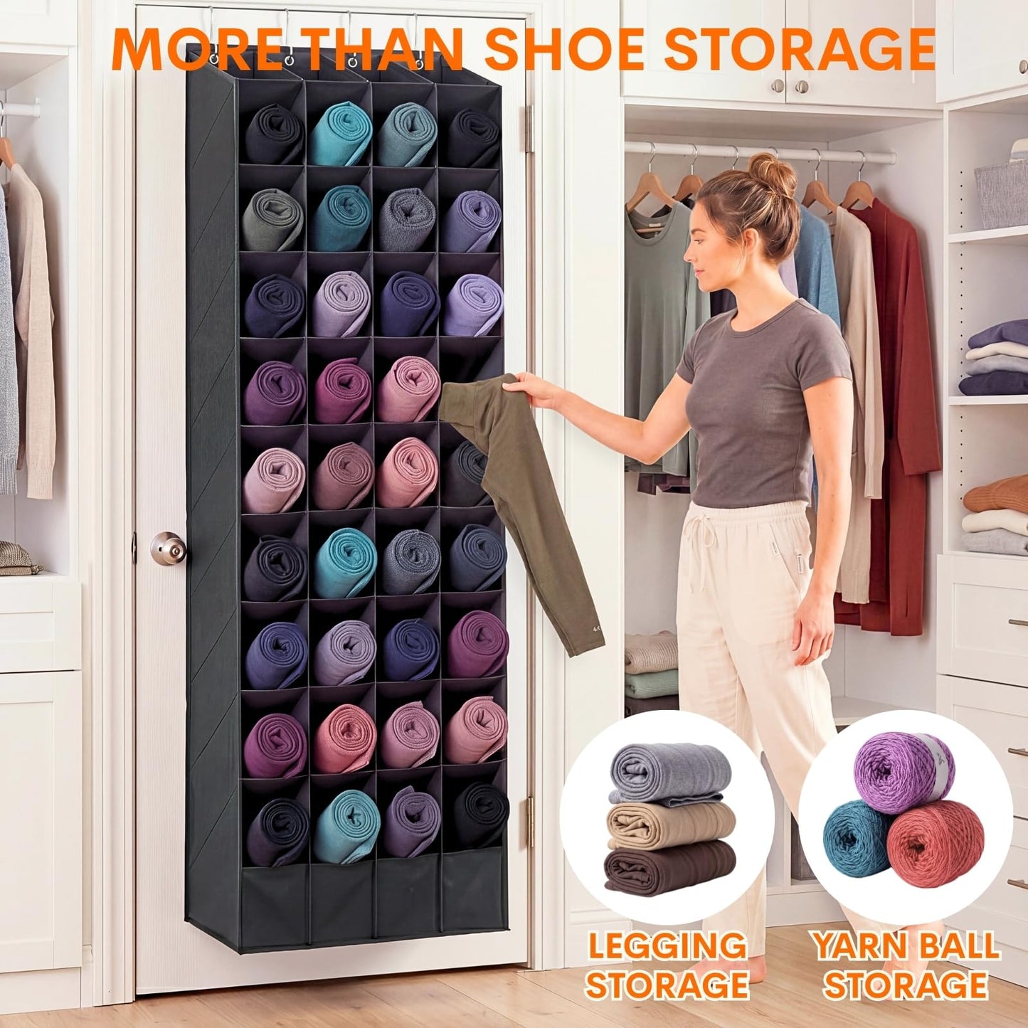 Ofiray-home Over the Door Shoe Organizer, 30-40 Pairs