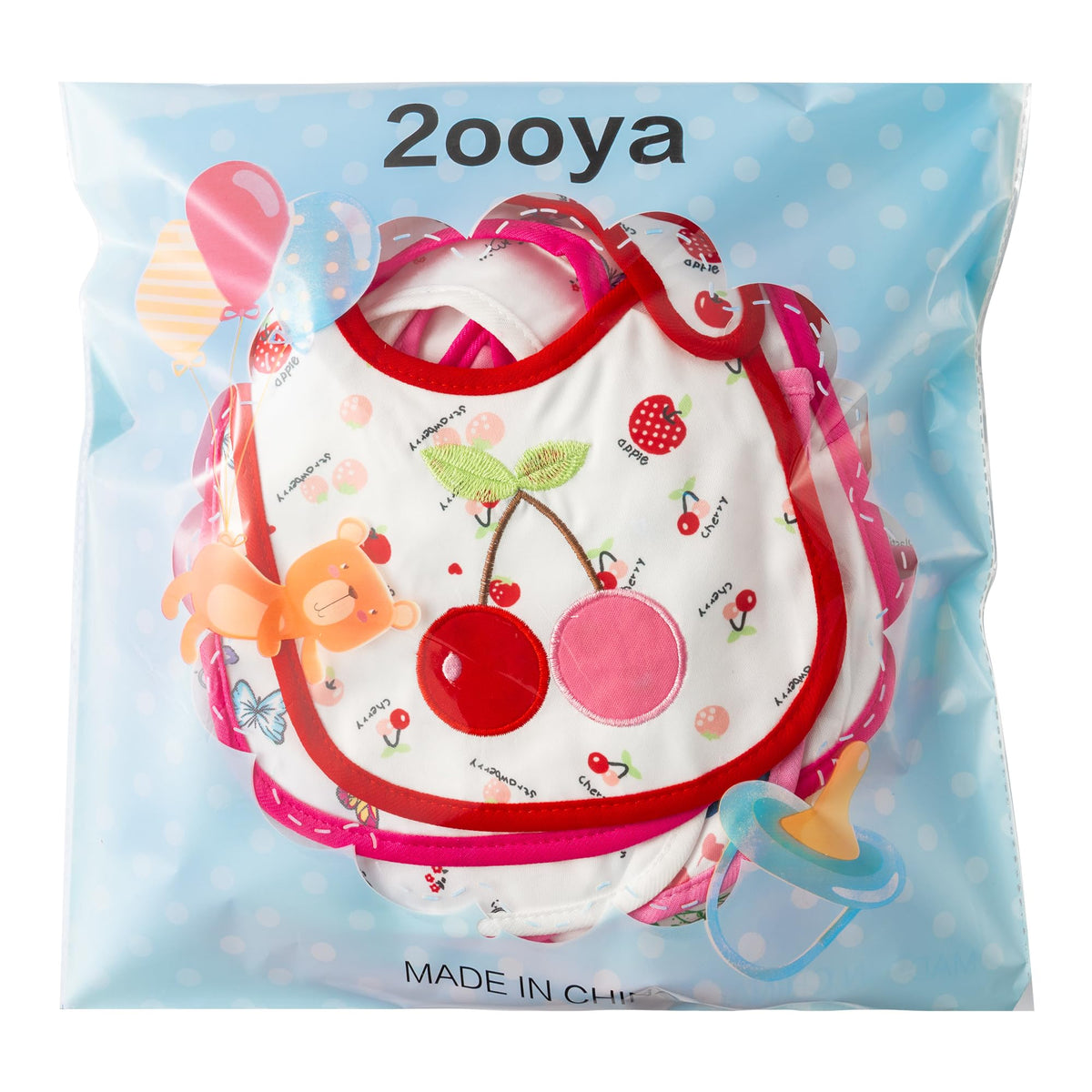 2ooya 24Pcs Cotton Waterproof Baby Bibs for Baby Girls Teething & Drooling
