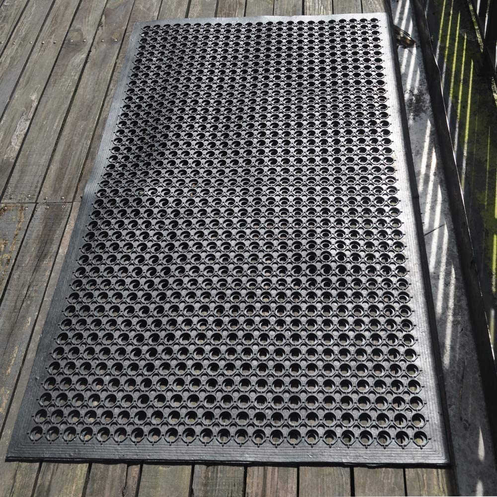 Outside Rubber Floor Mats Anti Slip Commercial Resturant Drainage Mat