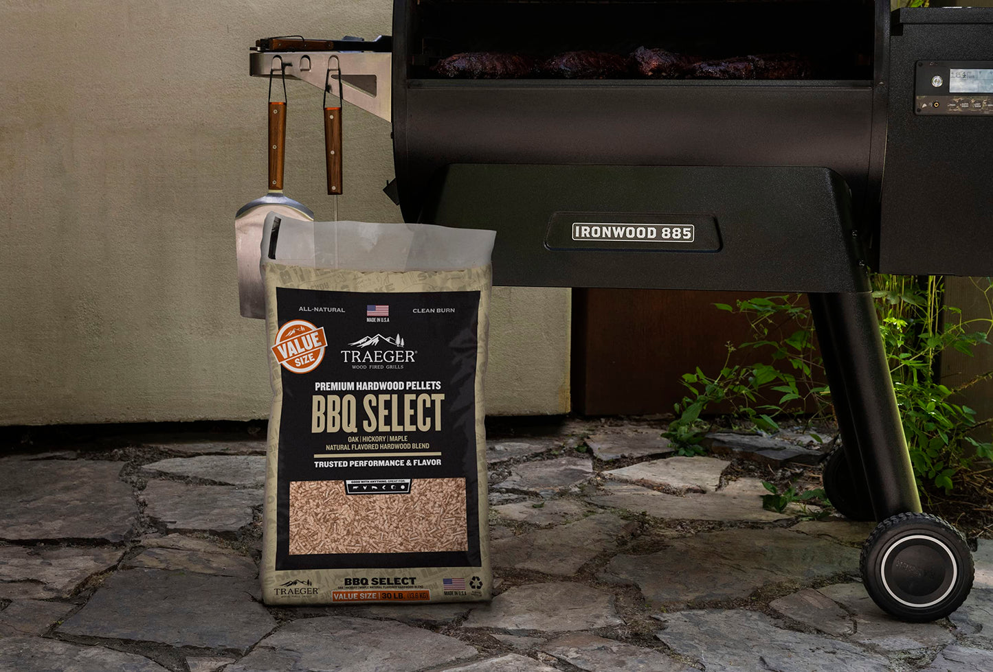 Traeger Grills BBQ Select 100% All-Natural Wood Pellets for Smokers and Pellet Grills, BBQ, Bake, Roast, and Grill, 30 lb. Bag (Pack of 3)