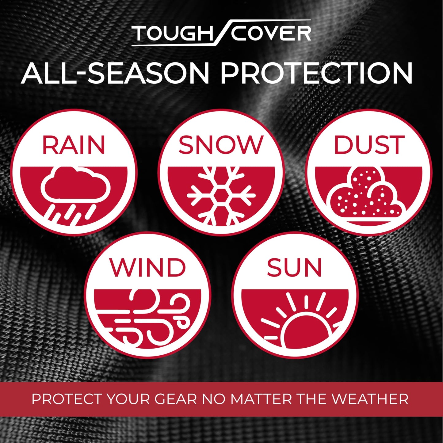 Tough Cover 600D Snow Blower Cover - Standard, Xtreme Black, Heavy Duty Waterproof Protection for Gas Snow Blowers, Oversized Dust Cover & UV Protection, Universal Fit for Plow Machine & Lawn Mower