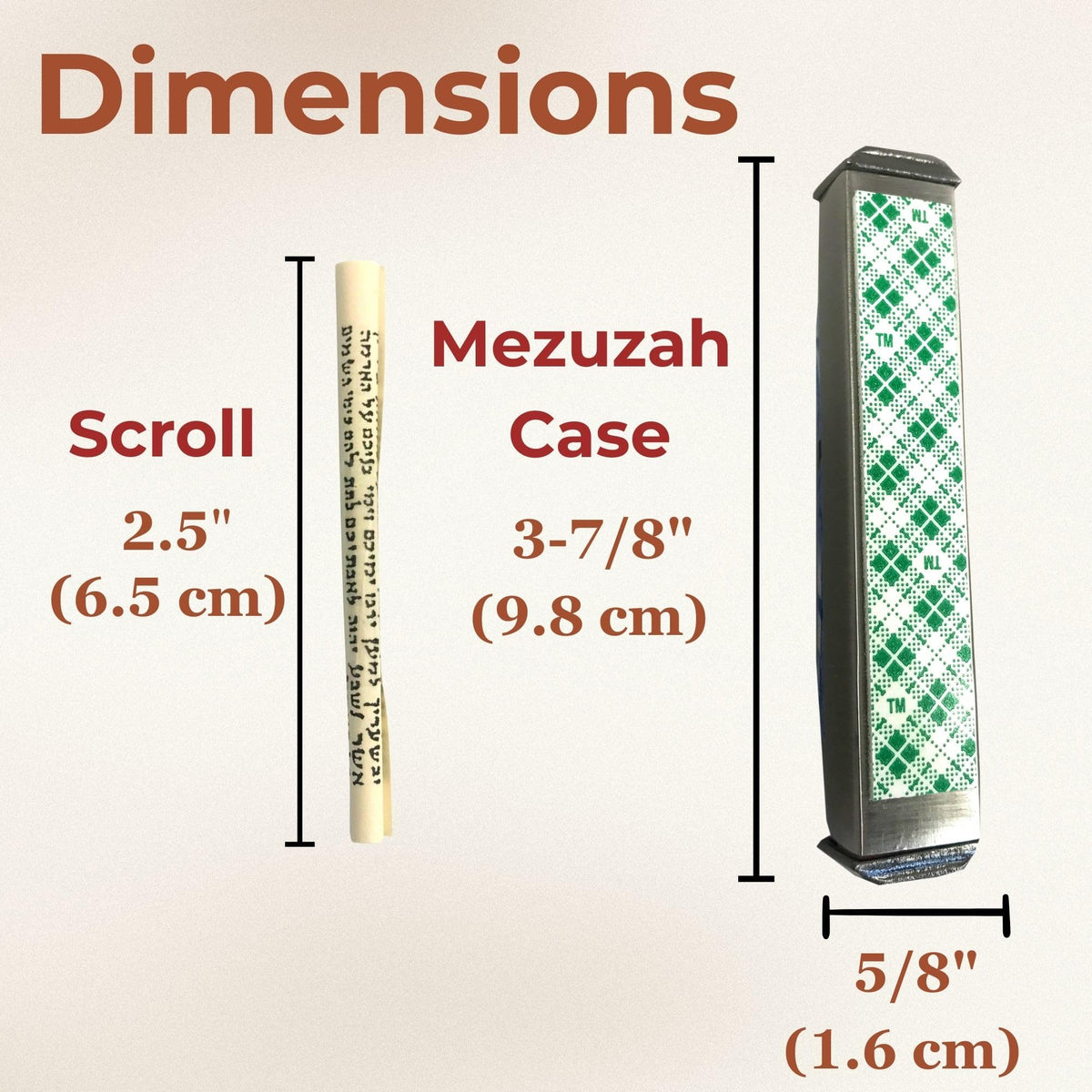 Sparkling Art Glass Mezuzah - Easy Mount Indoor or Outdoor - Weatherproof Metal Case - Gift Box and Non-Kosher Scroll Included - Hand Made in USA - Guaranteed for Life! (Sky)