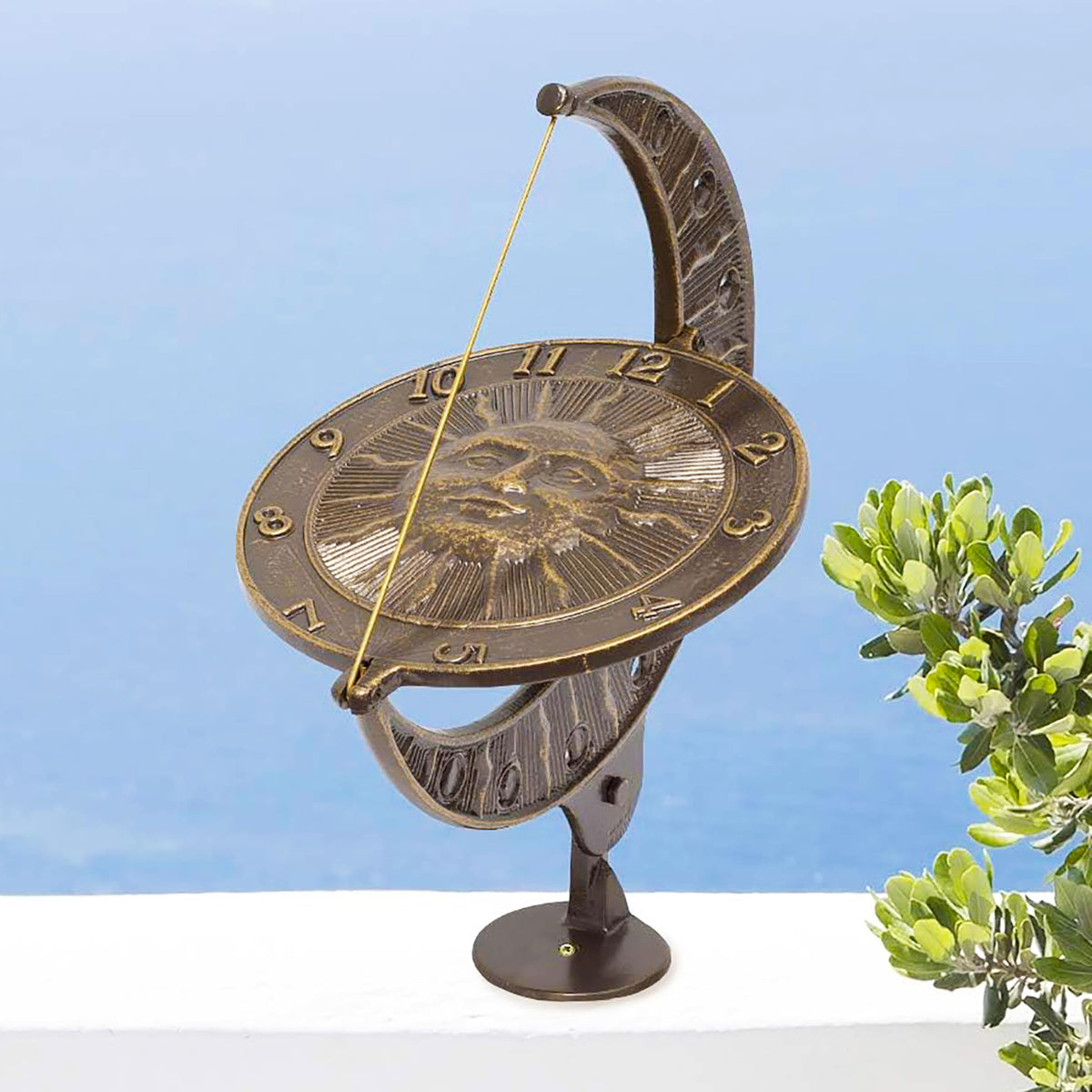 Whitehall Products Sun and Moon Sundial, French Bronze