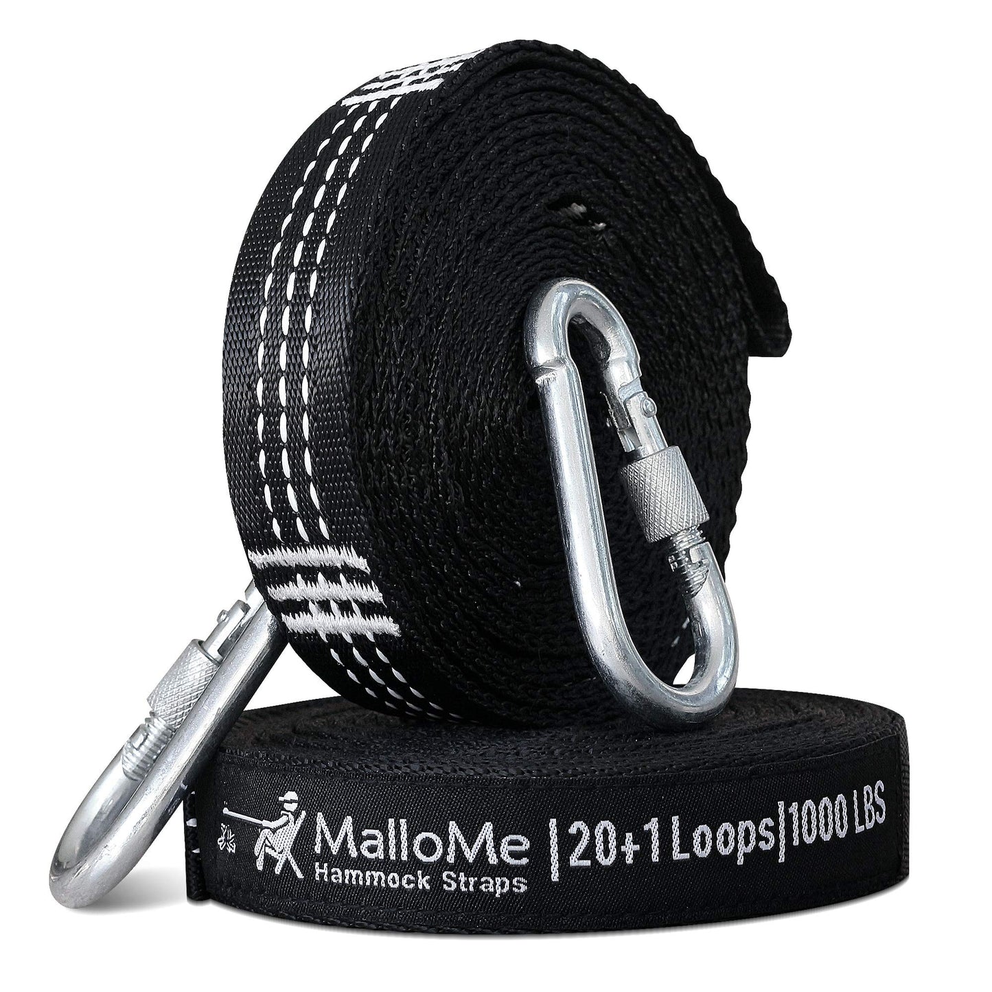 MalloMe Hammock Straps for Trees - Swing Straps - Multi-Purpose Hanging Kit, Heavy Duty Adjustable Tree Strap for Hammocks, Swings & Outdoor Use, Safe for Branch or Between 2 Trees