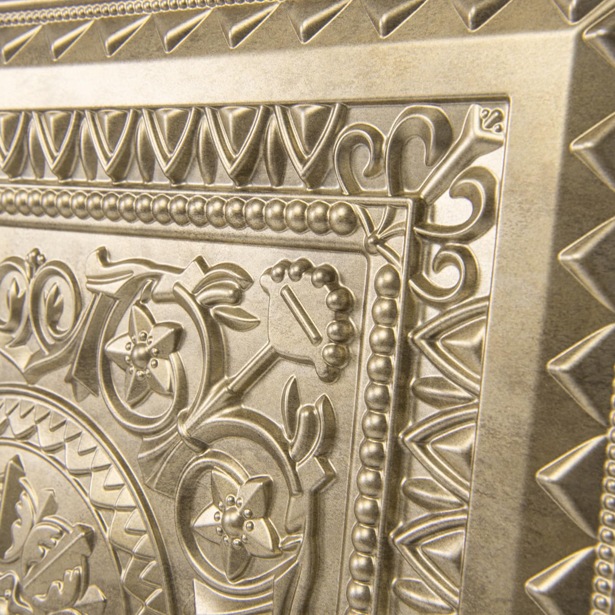 Art3d 12-Pack PVC Drop Ceiling Tiles, 2 x 2 ft, Antique Gold