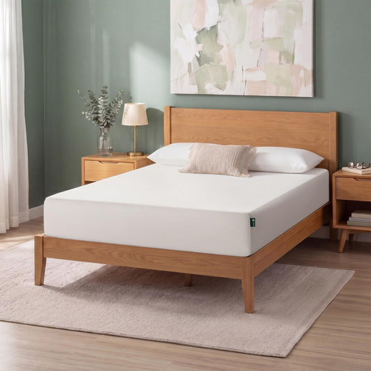Zinus 12 Inch Full Green Tea Memory Foam Mattress [New Version], Fiberglass Free, Medium Firm Feel, Zoned Pressure Relief, Certified Safe Foams & Fabric, Mattress in A Box