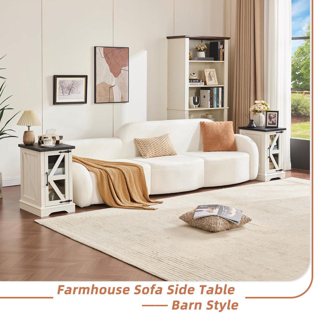 Joaxswe Farmhouse Coffee Table Sets 3