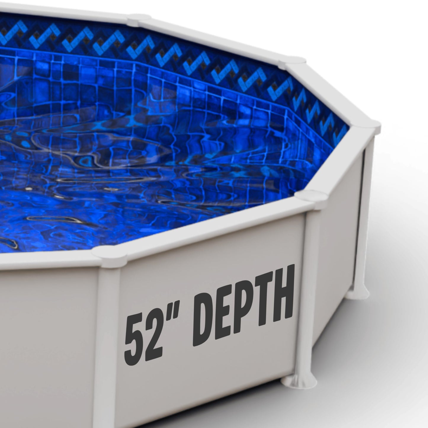 Freetime Fun Permalast Pool Liner | 24 Foot Round Pool | 52 inch Wall Height | 20 MIL Virgin American Liner 8 YR Full Warranty | for Overlap or Beaded Style Above Ground Swimming Pools