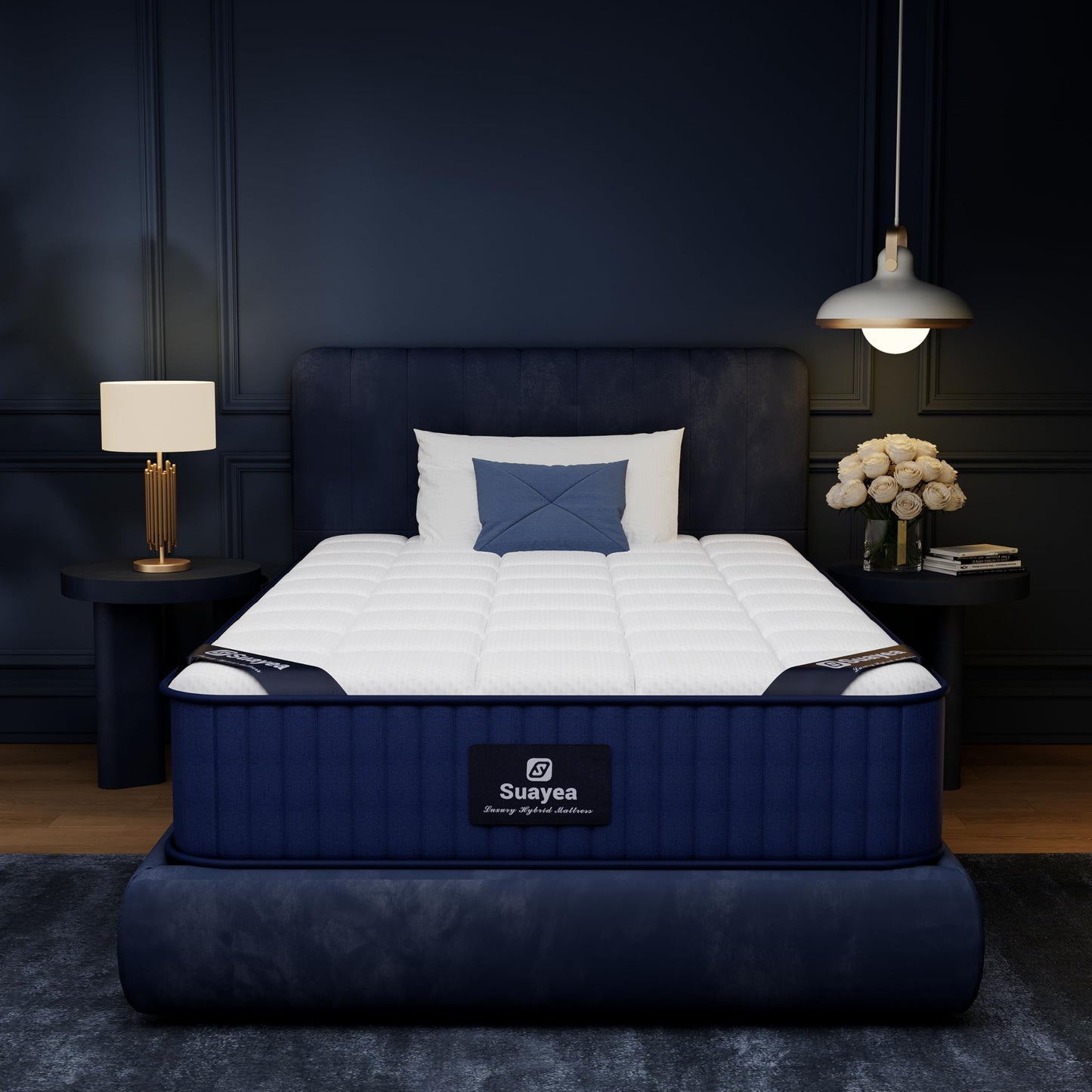 Twin XL Mattress, 8 inch Hybrid XL Twin Mattress in a Box, Twin XL Memory Foam Mattress Cooling Gel with Pocket Springs, Hotel Luxury Mattress Twin XL for Pressure Relief, CertiPUR-US, Medium Firm
