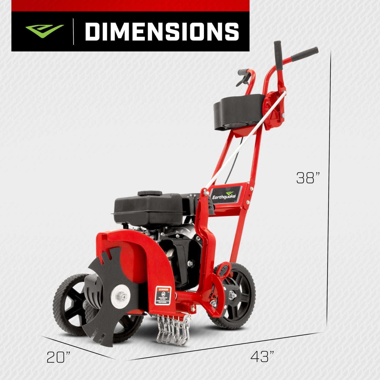 EARTHQUAKE 41273 79cc 4-Cycle Walk-Behind Edger, Red/Black