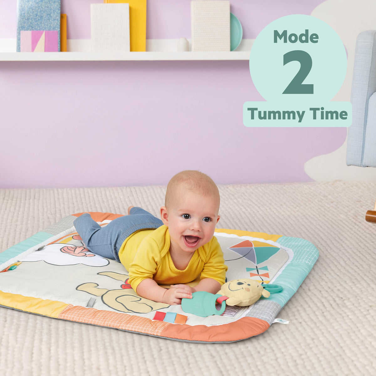 Bright Starts Baby Activity Gym with Two Toy Bars, Winnie the Pooh, Unisex Multi-Coloured