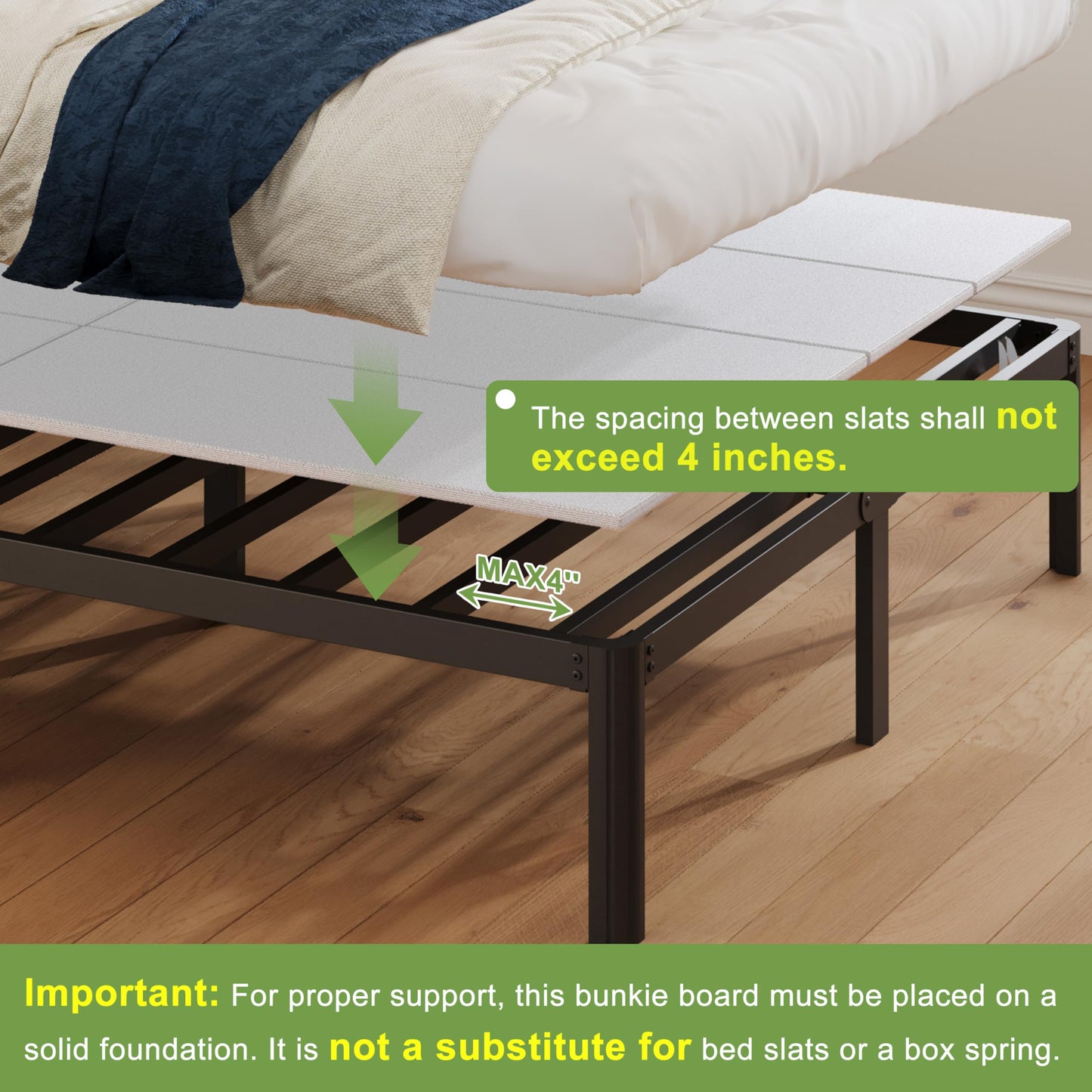 Yicensen Twin Bunkie Board, High Density Bunkie Board Twin, White