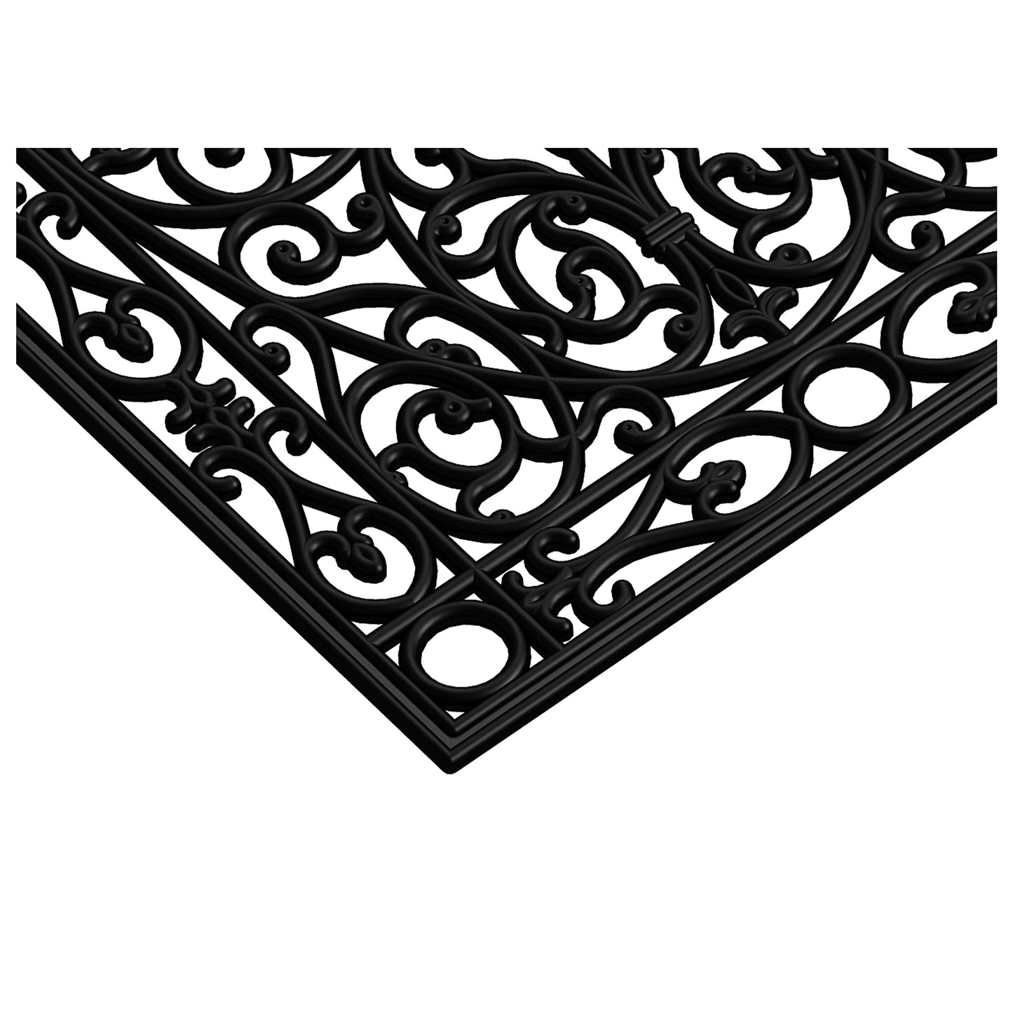 Calloway Mills AZ900222436 Gatsby Rubber Doormat, 24" x 36", Black