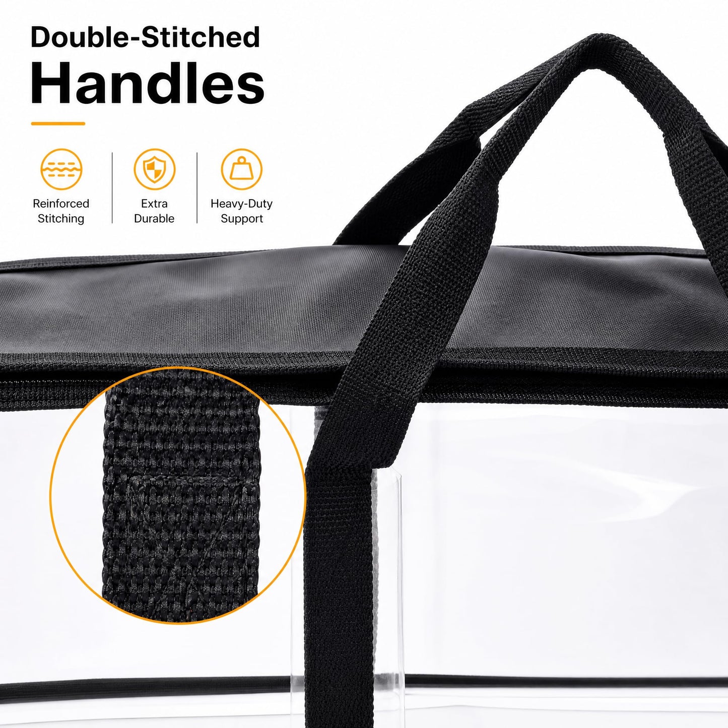 Fasmov Set of 4 DVD Storage Bags Hold up to 160 DVDs (40 Each Bag), Water Resistant DVD Holder Case with Handles, Transparent PVC Media Storage for DVDs, CDs, Video Games, Books