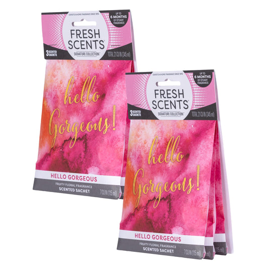 Fresh Scents Hello Gorgeous Scented Sachets 6 Pack