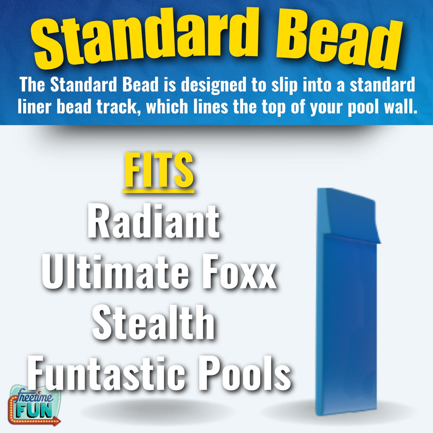 Freetime Fun Permalast Pool Liner | 16 Foot by 32 Foot Rectangle | 52 inch Wall Height | 20 MIL Virgin American Liner 8 YR Full Warranty | for Radiant Beaded Style Above Ground Swimming Pools
