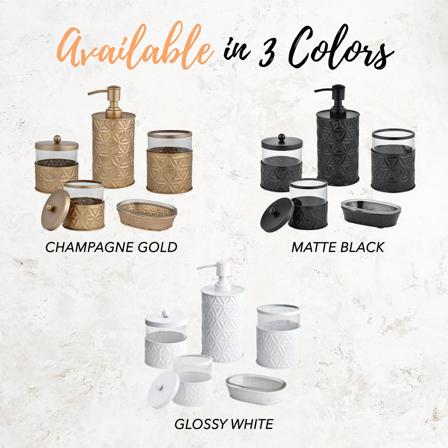 Autumn Alley 10 PC Matte Black Modern Farmhouse Bathroom Accessories Set – Complete Wall Mounted Hardware & Countertop Décor Bundle