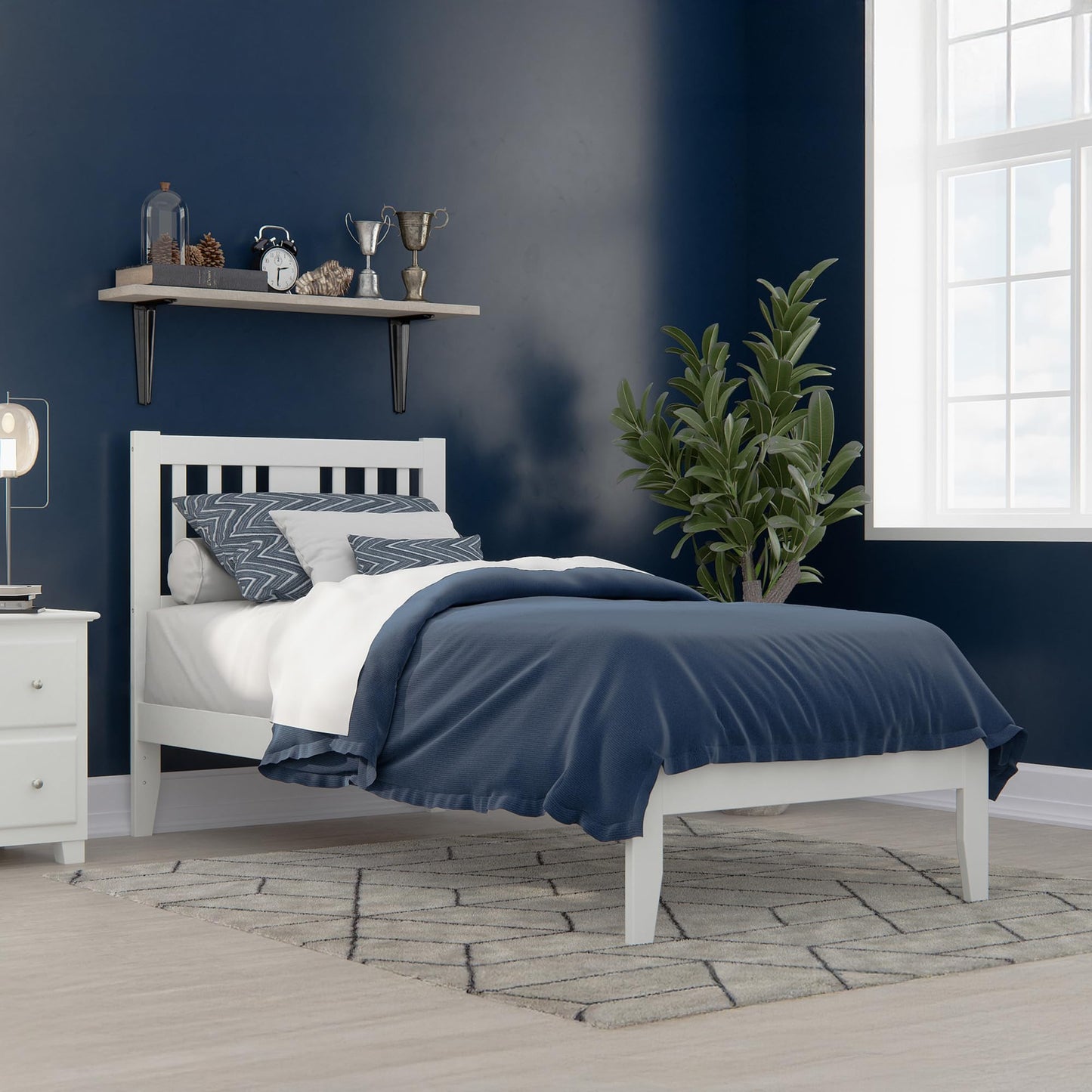 AFI, Tahoe Twin XL Platform Bed, White