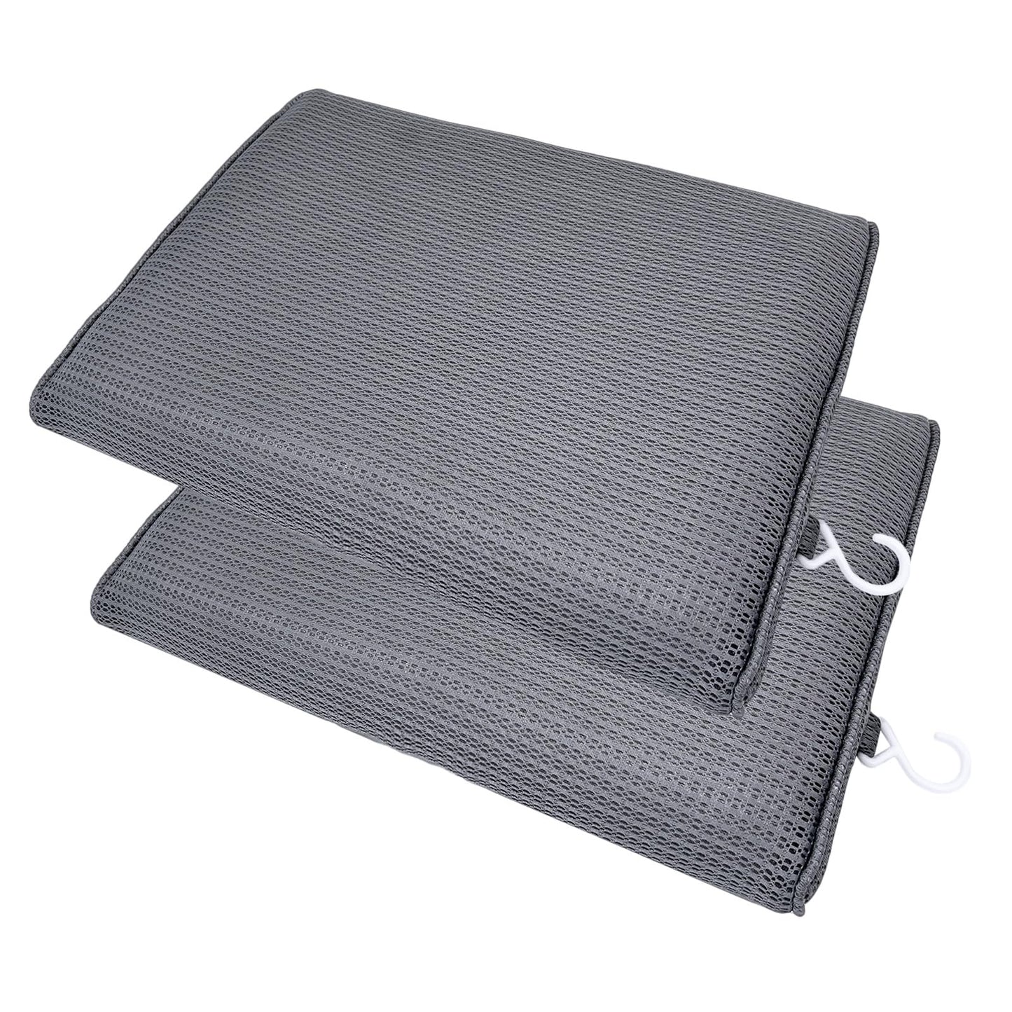 Newivi 2 Pack Sauna Seat Cushions, 2'' Waterproof High Resilience Seat Pad for Infrared Sauna, Shower Chair & Spa, Heat Mat Accessories (Gray)