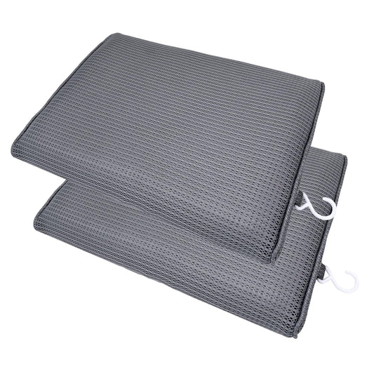 Newivi 2 Pack Sauna Seat Cushions, 2'' Waterproof High Resilience Seat Pad for Infrared Sauna, Shower Chair & Spa, Heat Mat Accessories (Gray)