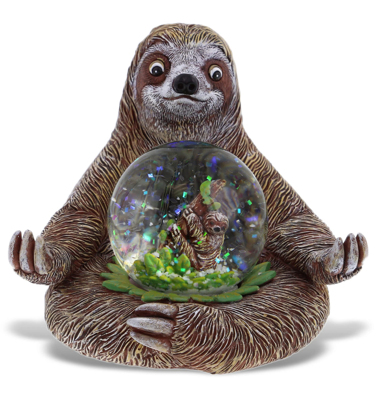 CoTa Global Sloth Snow Globe – Sparkly Pink Glitter Snow Globe with Cute Animal Figurine, Decorative Tabletop Ornament, Collectible Sloth Globe Decor for Adults, Home, Desk, or Shelf Display - 45 mm