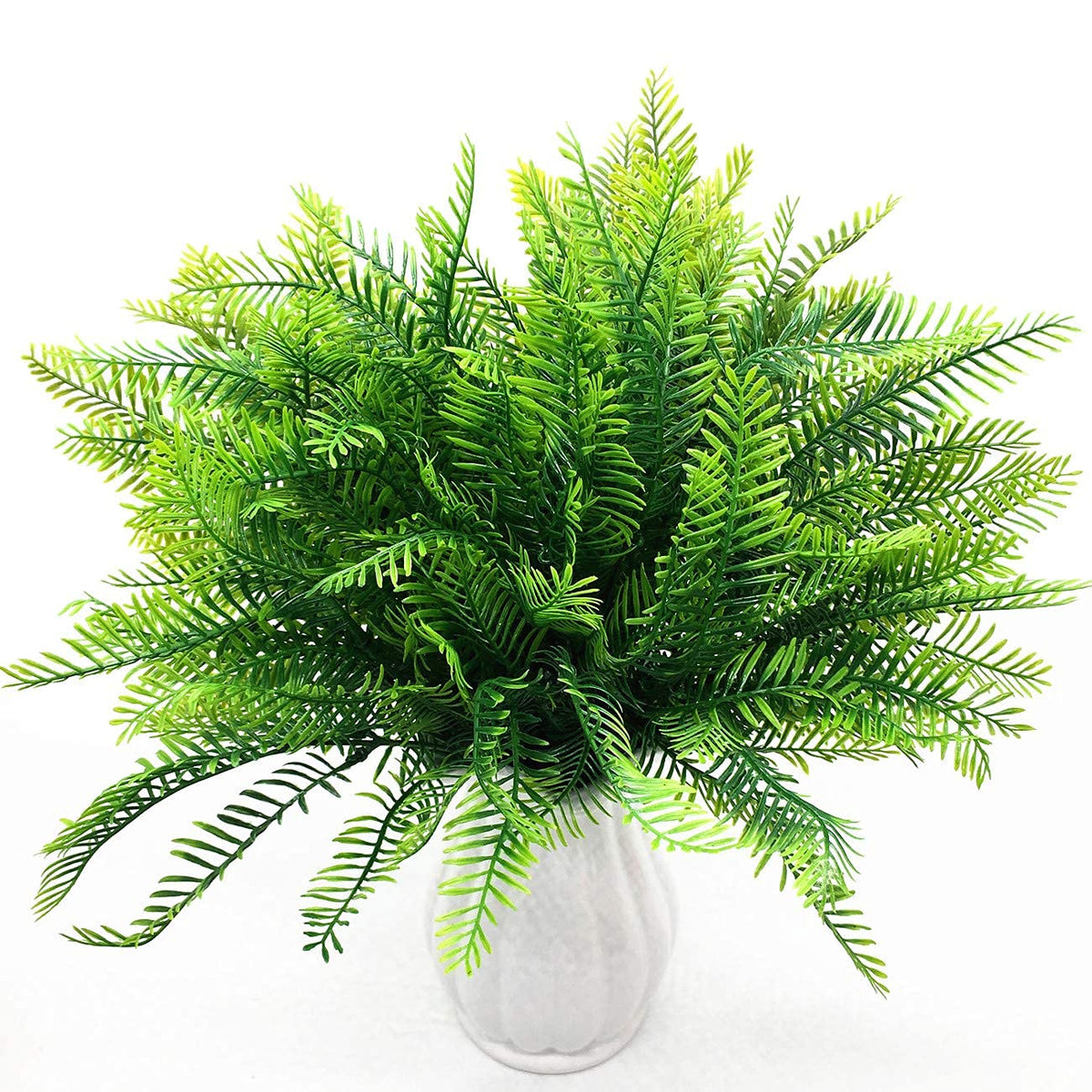 CATTREE Artificial Shrubs, Plastic Plants Bamboo Grass Fake Green Bushes Greenery Leaves Wedding Indoor Outdoor Home Garden Verandah Office Table Centerpieces Arrangements Decoration 6 pcs