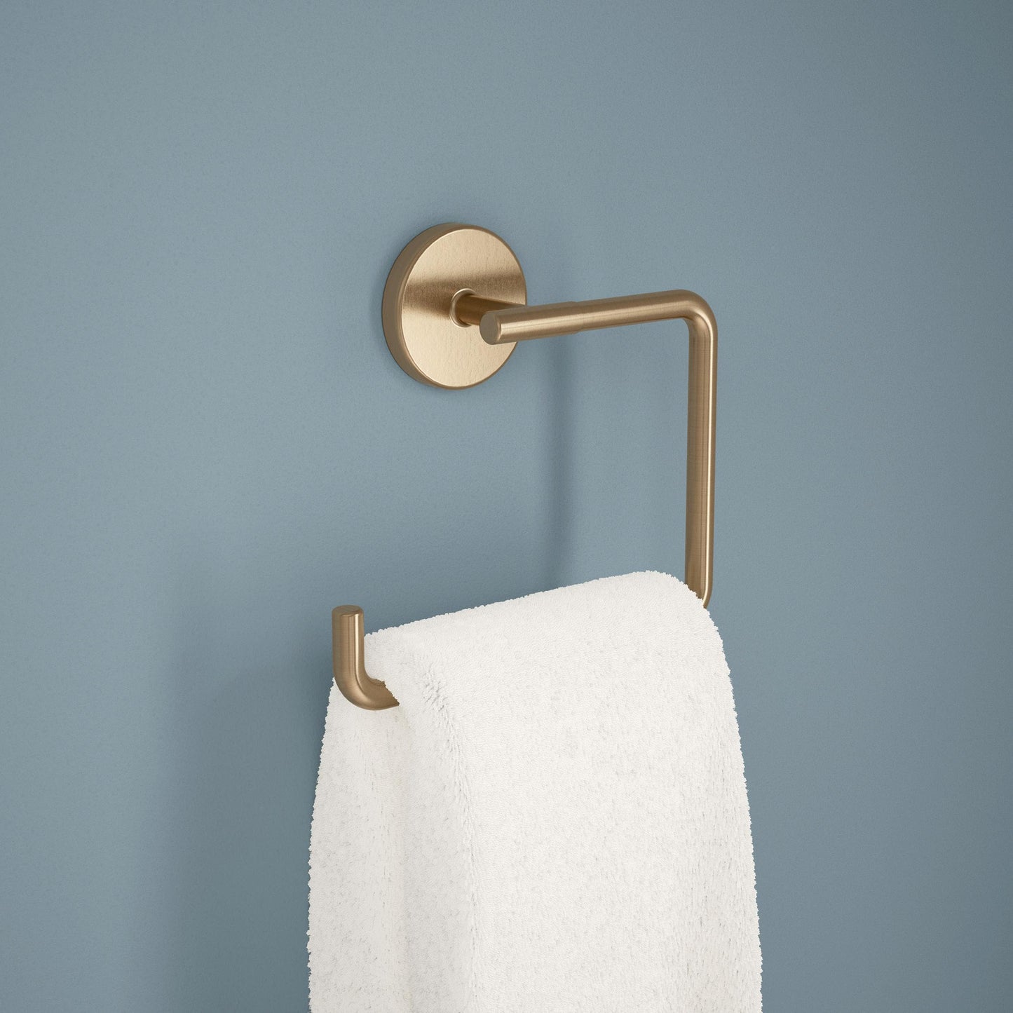 Delta Hand Towel Holder | Square Champagne Bronze Ring for Hanging Towels in Kitchen, Bathroom | Trinsic Accessories