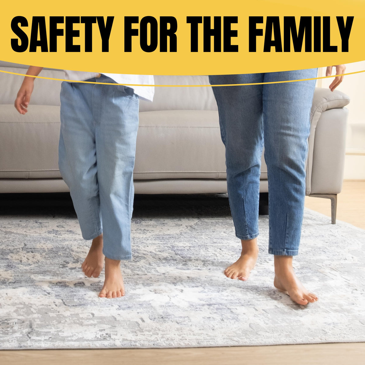 Double Sided Rug Tape - Heavy Duty Double Sided Carpet Tape for Area Rugs