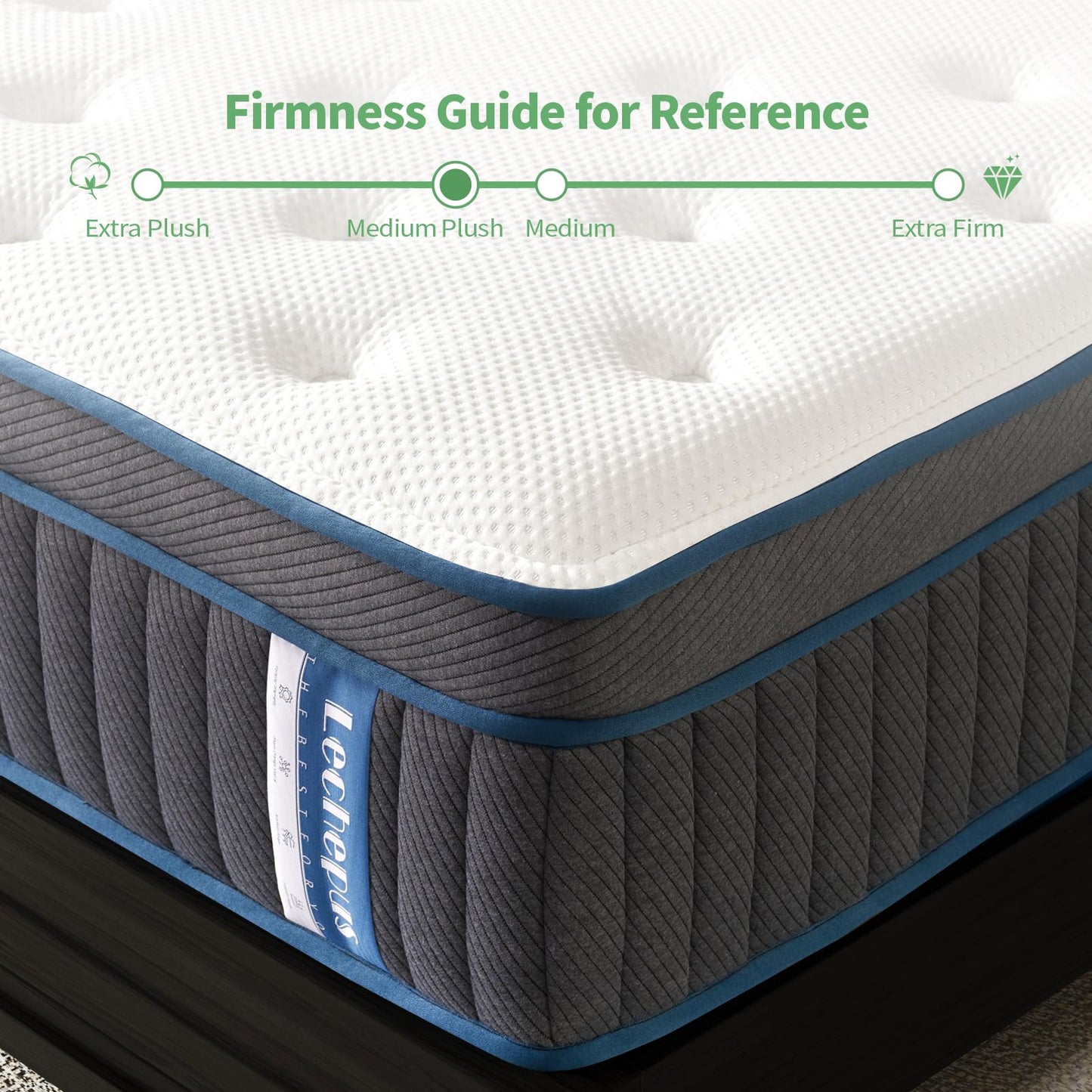 Lechepussleep Twinxl Mattress,14 Inch Twinxl Size Hybrid Mattress Medium Plush Cooling Gel Memory Foam with Individually Pocket Coils,Soft & Brethable Pressure Relief,Balanced Support, 39"*80"