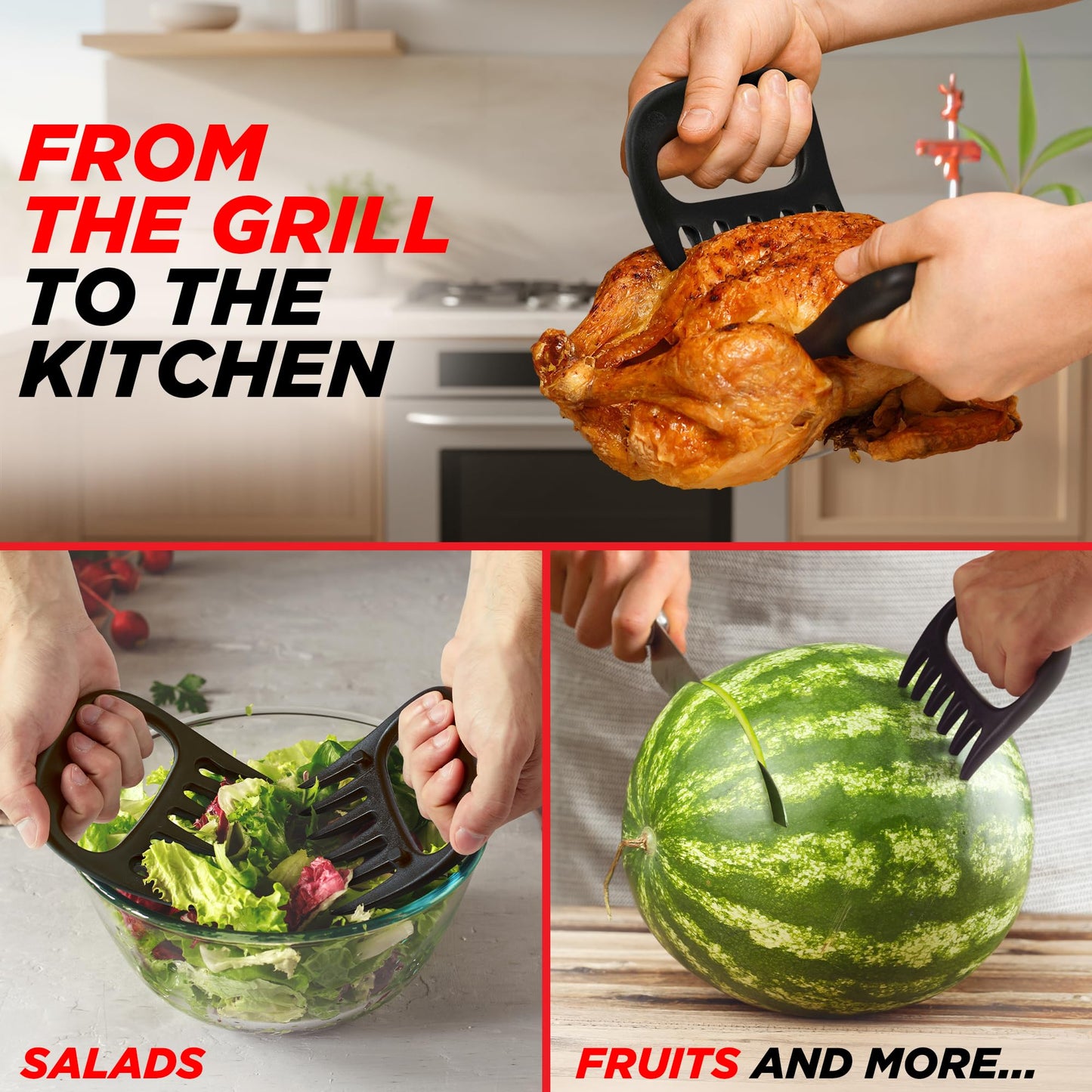 Alpha Grillers Meat Shredder Claws - Grilling Accessories Birthday Gifts for Men Dad Him Husband - BBQ Accessories Bear Claws Grill Puller for Cooking Shredding Barbecue Smoker Pulled Pork Chicken