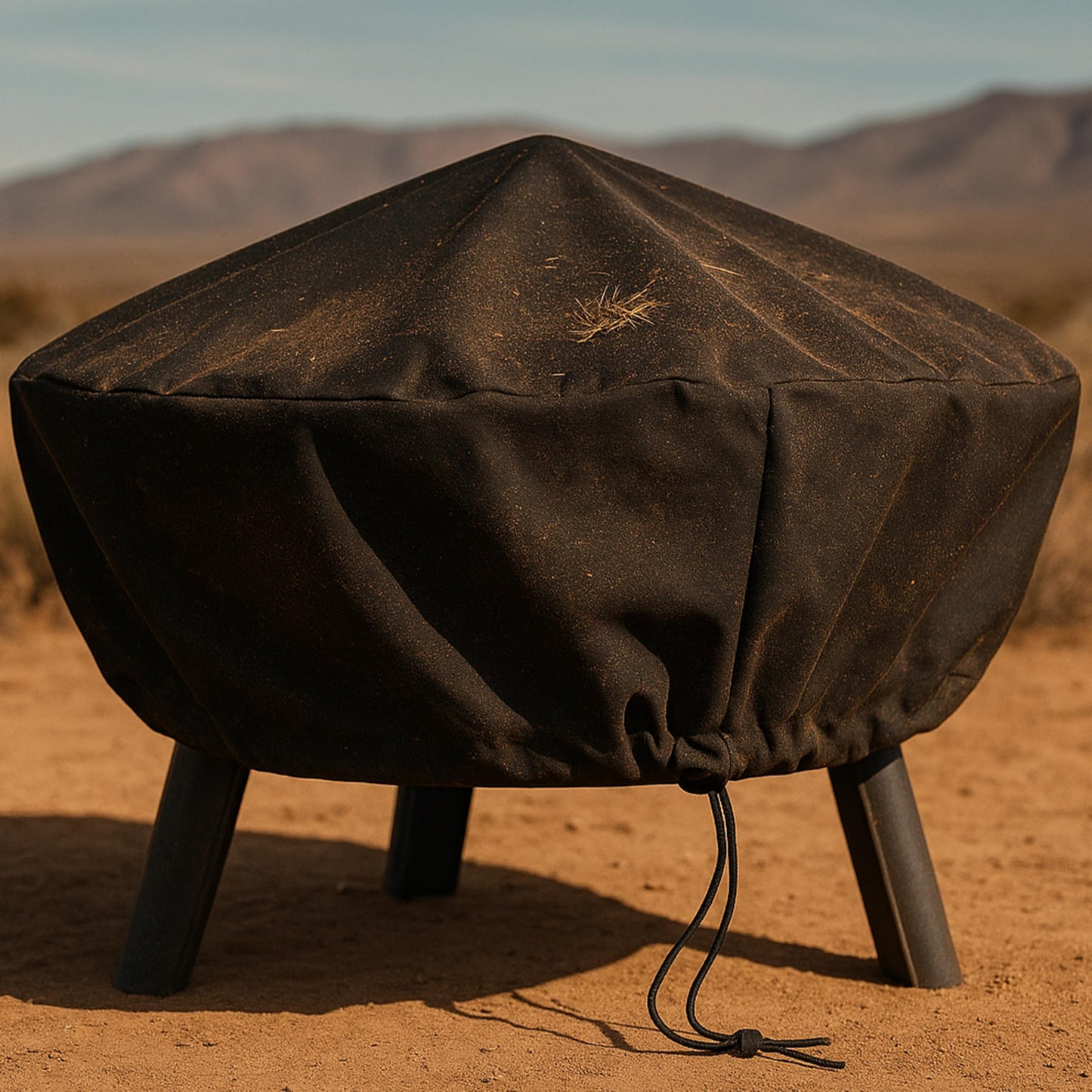 Sunnydaze 48-Inch Fire Pit Cover Round - Outdoor Fire Pit Cover - Weather-Resistant PVC with Drawstring Closure - Durable Protection for All Seasons - Black
