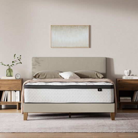 Signature Design by Ashley Chime 12 Inch Hybrid Full Mattress, Memory Foam with Lumbar Support, High-Density Foam & Pocketed Coils for Comfort & Back Support, Mattresses in a Box, Full Size