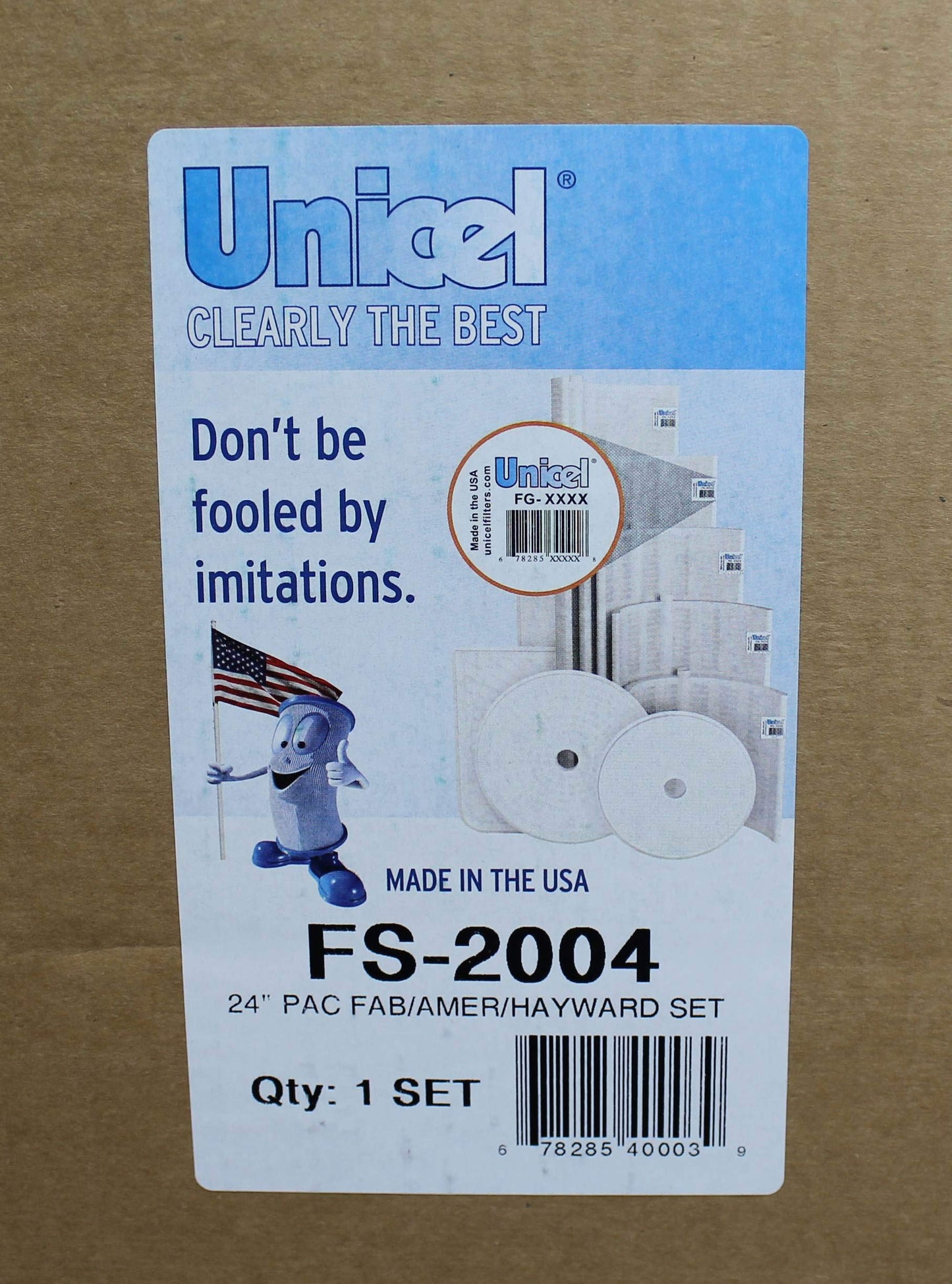 Unicel FS-2004 48 Sq Ft Vertical DE Grid Replacement Swimming Pool Filter Set, Compatible with American, Hayward, Pac-Fab, Sta-Rite, Astral and More