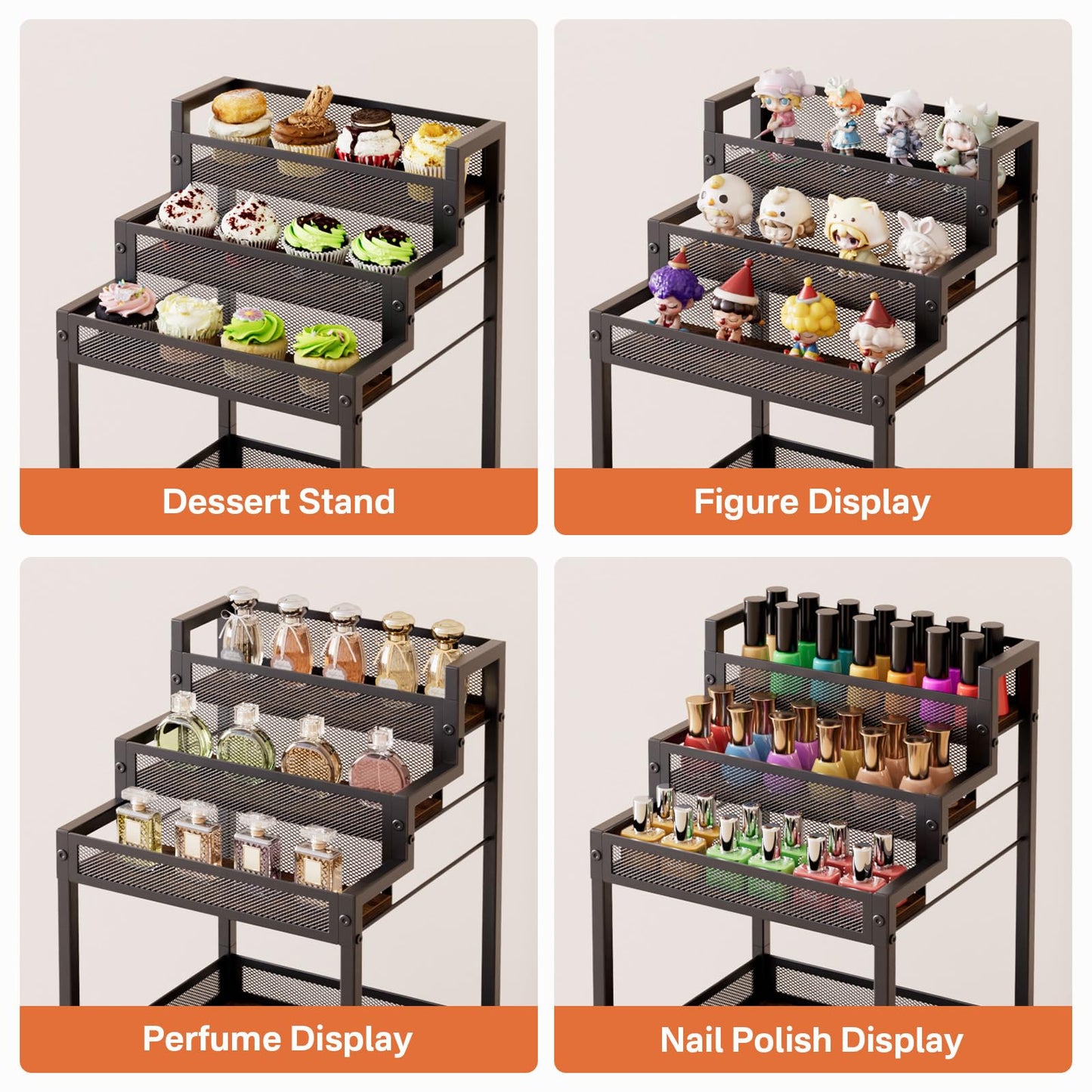 FURFUN Display Riser Stand Perfume Cologne Organizer for Men and Women 13in