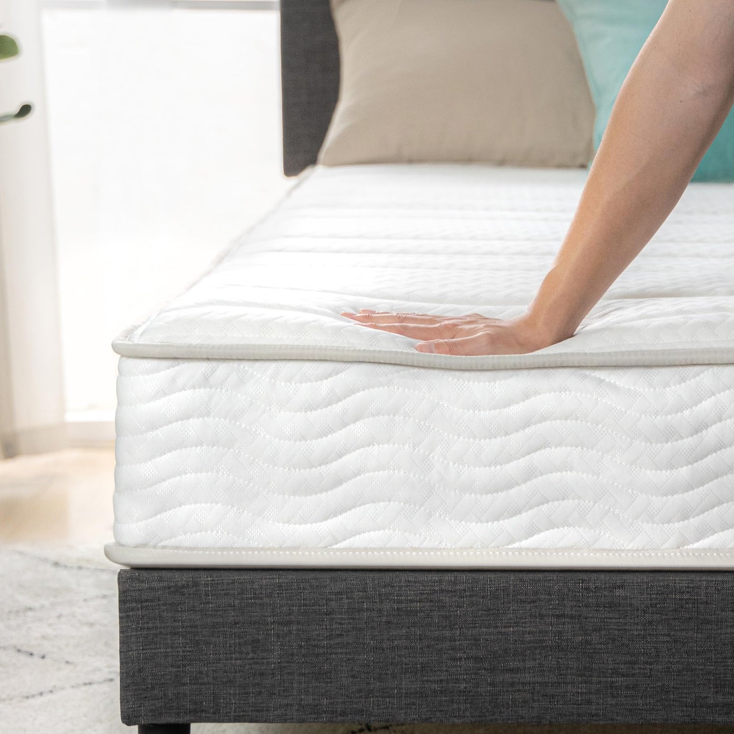 Zinus 8 Inch Foam and Spring RV Mattress, [New Version], Short Queen for RVs, Campers & Trailers, Smaller, More Convenient WonderBox Packaging, Mattress-in-a-Box