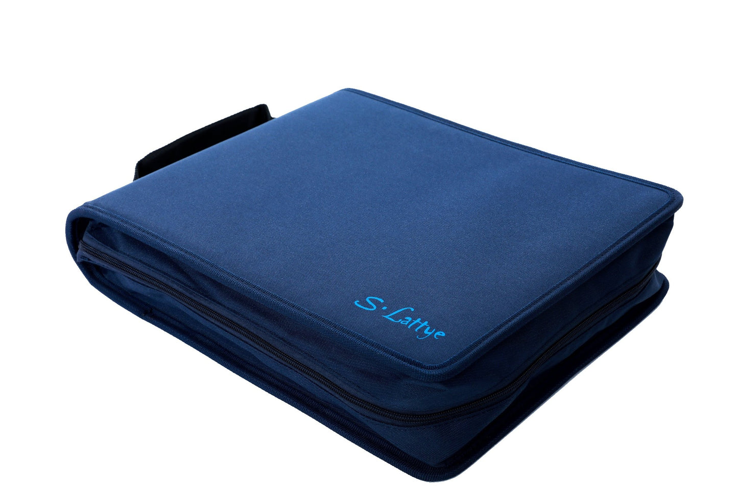 DVD CD Storage Case with Extra Wide Title Cover Pages for Blu Ray Movie Music Audio Disk (Portable Carrying Binder Holder Wallet Album Home Organizer Shelf )- Blue, 128 disk units, 64 cover pockets