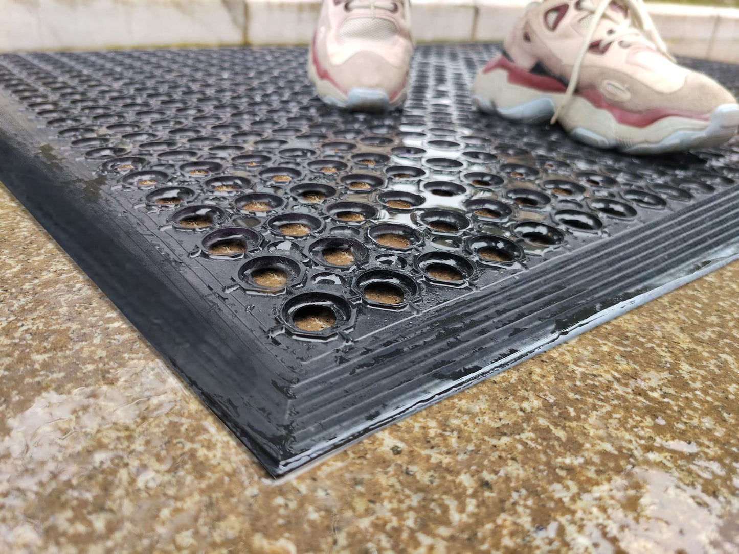 Outside Rubber Floor Mats Anti Slip Commercial Resturant Drainage Mat