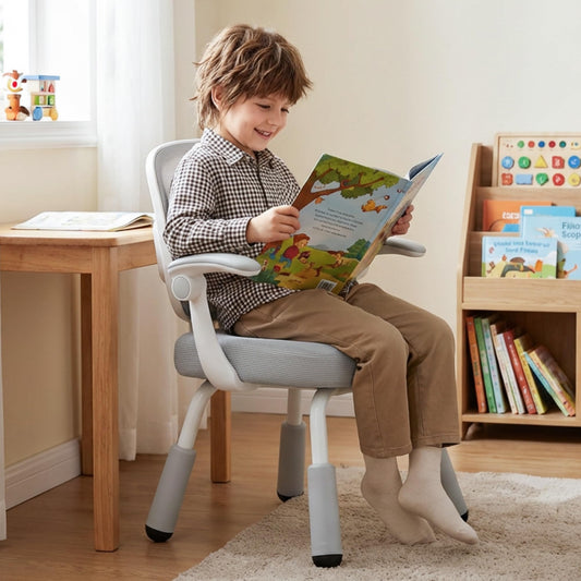 ERIYA Kids Desk Chair, Kids Study Chair,Height-Adjustable with Back Support, Ergonomic Design, Multifunctional for Study, Work & Dining – Ideal for Boys & Girls' Bedrooms & Schools