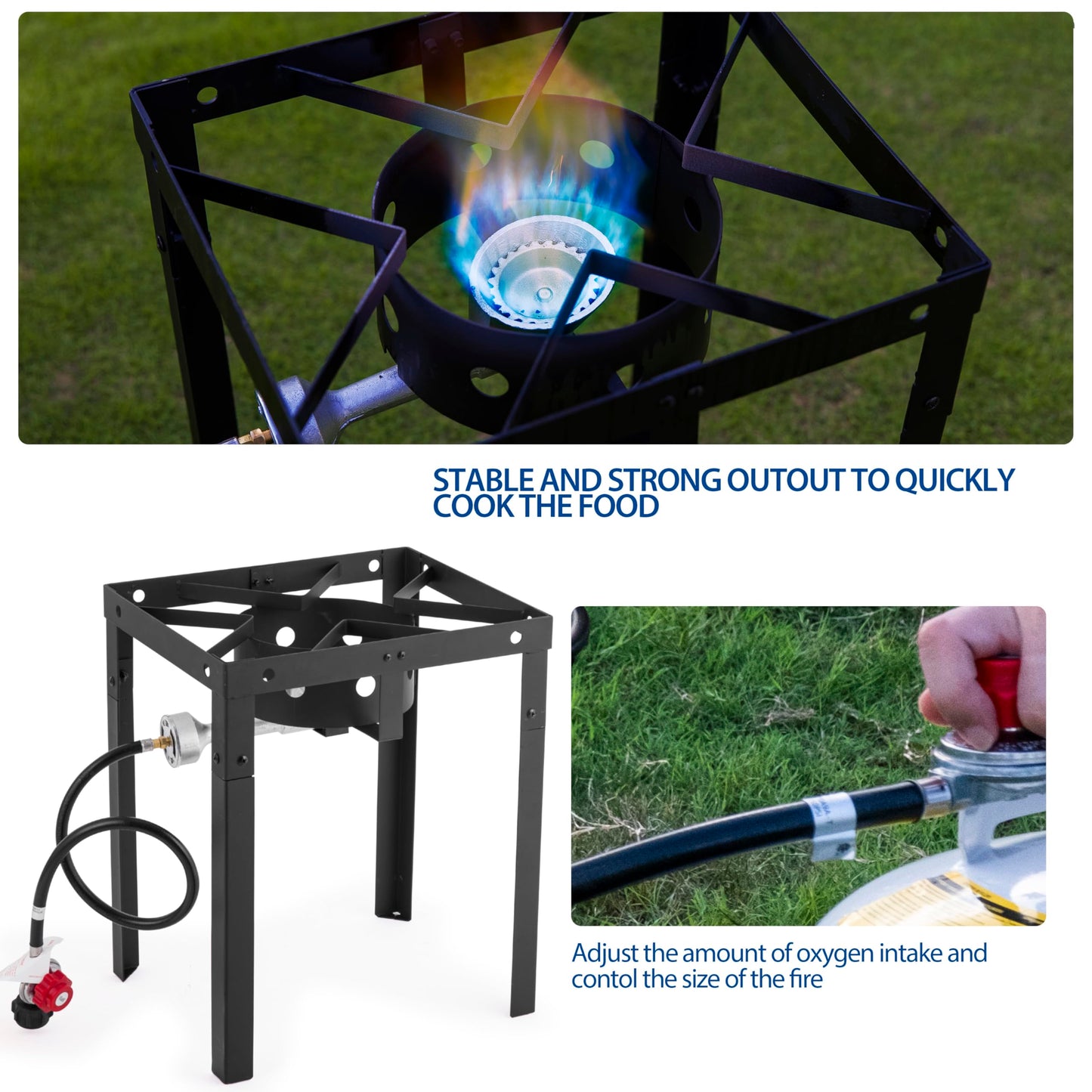 OuterMust 58,000 BTU Outdoor Fryer, 18 Qt. Deep Fryer Pot and 2 Inner Baskets, Ideal for Frying Fish, Chicken Wings, French Fries