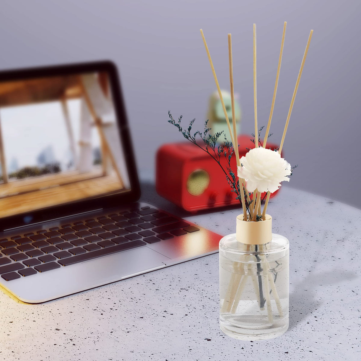 VFULIE 100PCS Reed Diffuser Sticks, Refill Replacement for Aroma Fragranc (100, Primary Color)