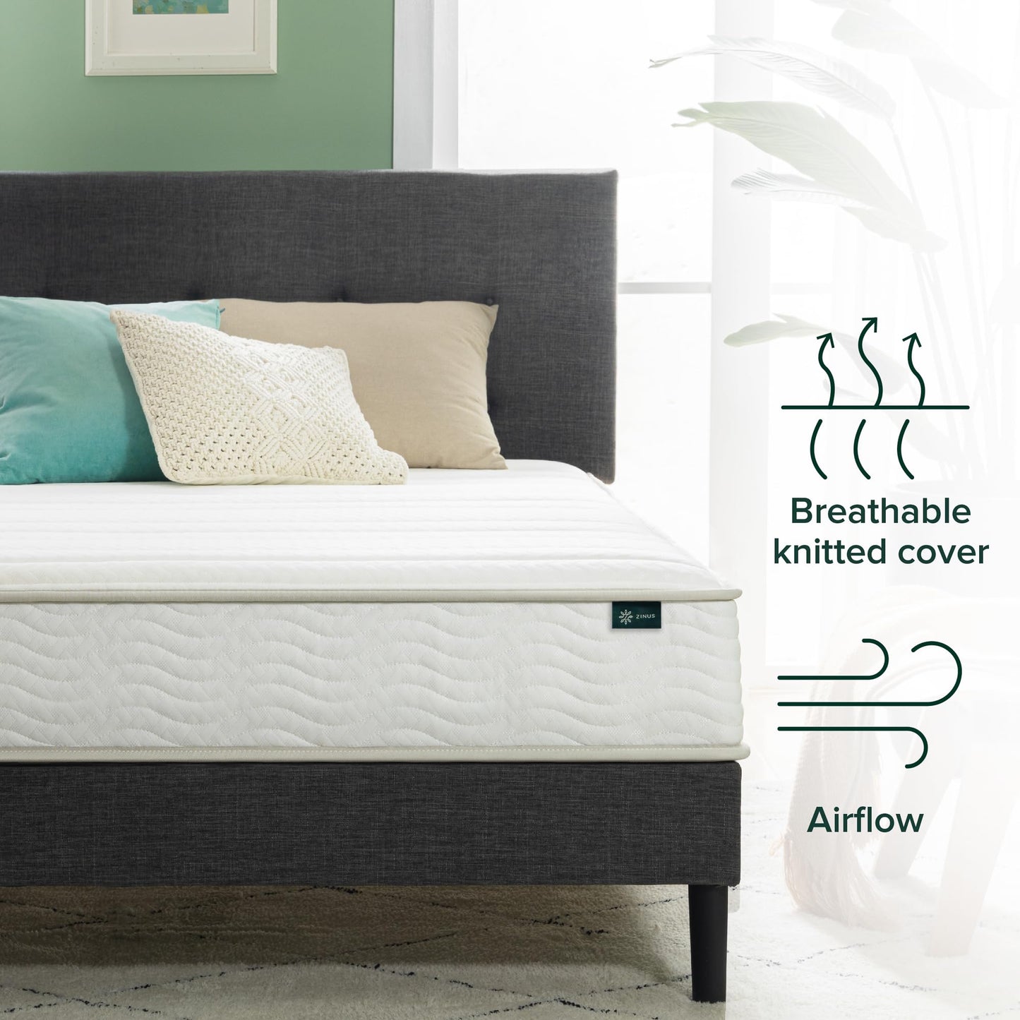 Zinus 8 Inch Foam and Spring RV Mattress, [New Version], Short Queen for RVs, Campers & Trailers, Smaller, More Convenient WonderBox Packaging, Mattress-in-a-Box