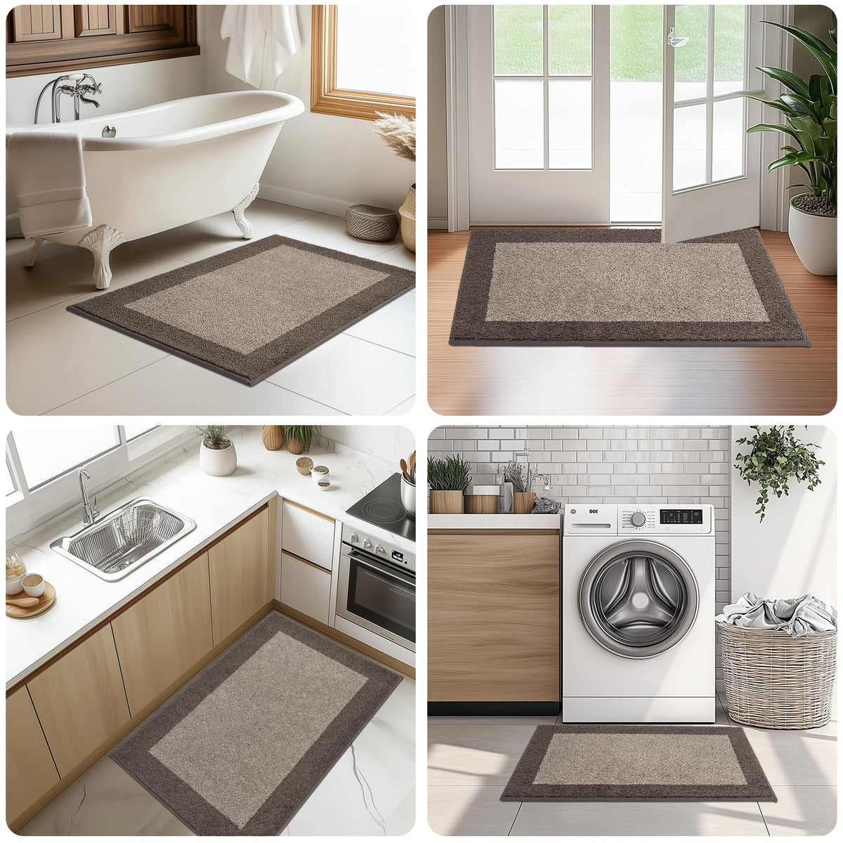 DOMUSTEX Runner Rug 32" x 72", Kitchen Rug for Hallway, Door, Roll Packing