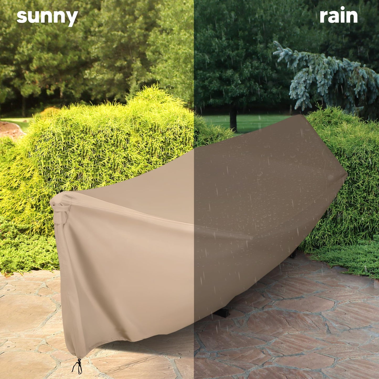SUNCREAT Hammock Cover, Water-Resistant Polyester Hammock Stand Cover for 11-12ft Stand, Brown