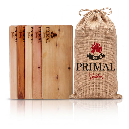 Premium Cedar Planks for Grilling Salmon – 5 Pack | Extra Thick Kiln-Dried Western Red Cedar | Made in Canada | Natural Wood Grilling Planks for Salmon, Fish, Meat & Veggies | Reusable BBQ Planks