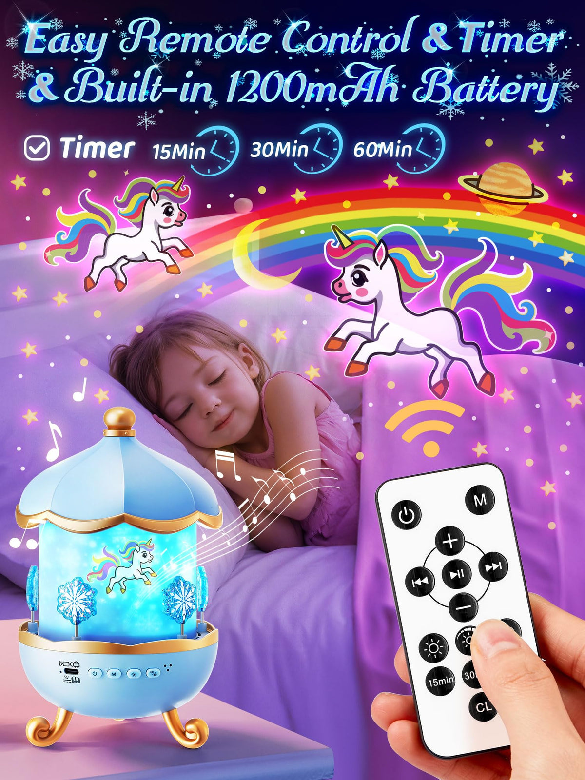 Frozen Toys,Kids Night Light Projector With 19 Films& 15 Music,Frozen Gifts