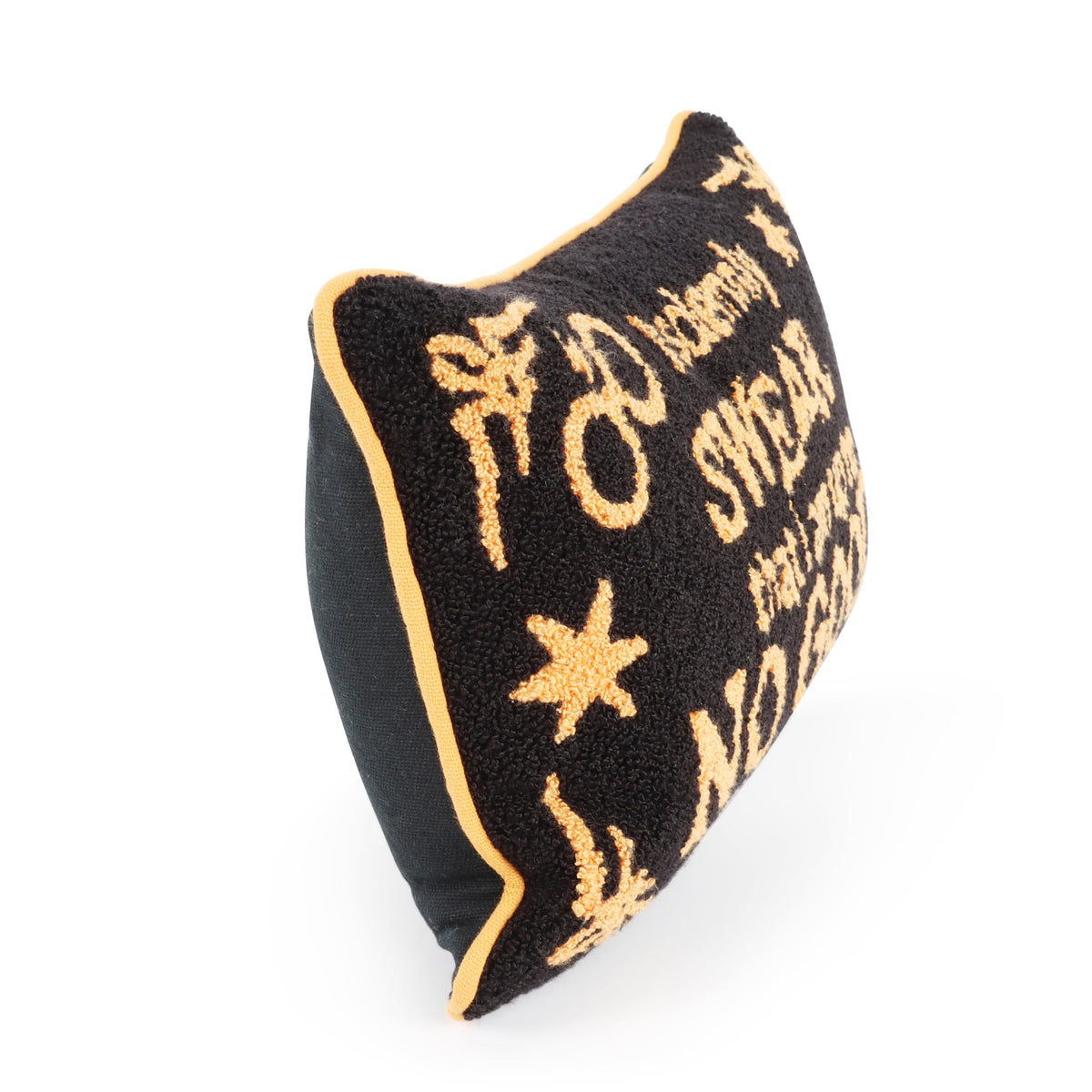 Jay Franco Needlepoint Decorative Pillow – 15 Inch Kids Ultra-Soft Stuffed Plushie & Cozy Throw Pillow, Official Licensed Product, Black - Harry Potter