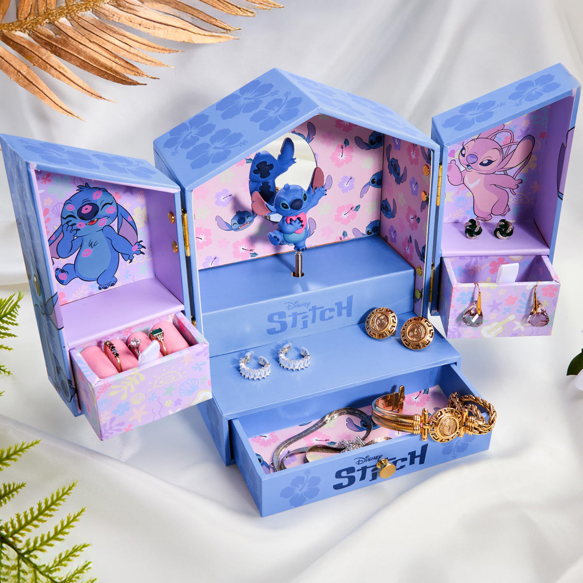 Get Trend Disney Stitch Musical Jewelry Box with Figurine for Girls, Teens