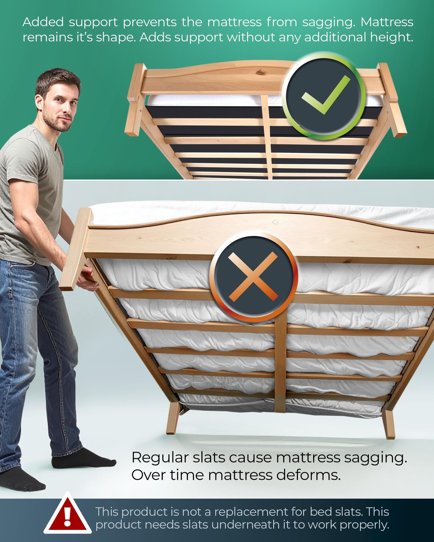 Golden Home Essentials Premium 10mm Full Size Bunkie Board (54" x 75") – Slim Low-Profile Mattress Support – Quiet, Moisture-Resistant, Lightweight Bed Board for Platform & Slatted Frames